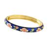 Elegant Enamel Bracelet Colorful Alloy Cloisonne Bangle Ethnic Floral Motifs Vintage Dropped Glaze Bracelet Party Jewelry