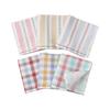 Gauze & Pile Face Towel 6 Pieces Gauze Towel 100% Cotton 35 X 75cm Compact Gauze Towel One Side Pile One Side Gauze Fabric Quick Drying Thin Water