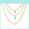 Elegant Multi Layer Heart Necklace For Women Stunning Geometric Alloy Fashion Jewelry