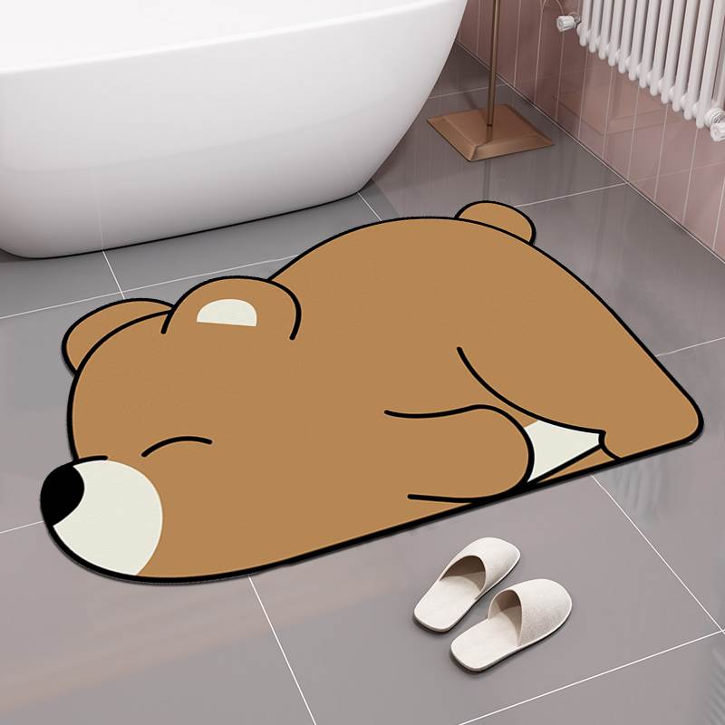 Bathroom diatom mud floor mat absorbent cushion toilet toilet floor mat non-slip toilet quick drying small carpet household