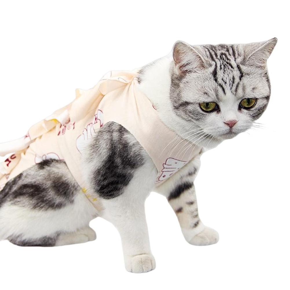 Costum de recuperare după operație pentru pisici, cămașă de recuperare pentru animale de companie pentru răni abdominale și boli de piele, protecție anti-lingere răni după sterilizare pisici