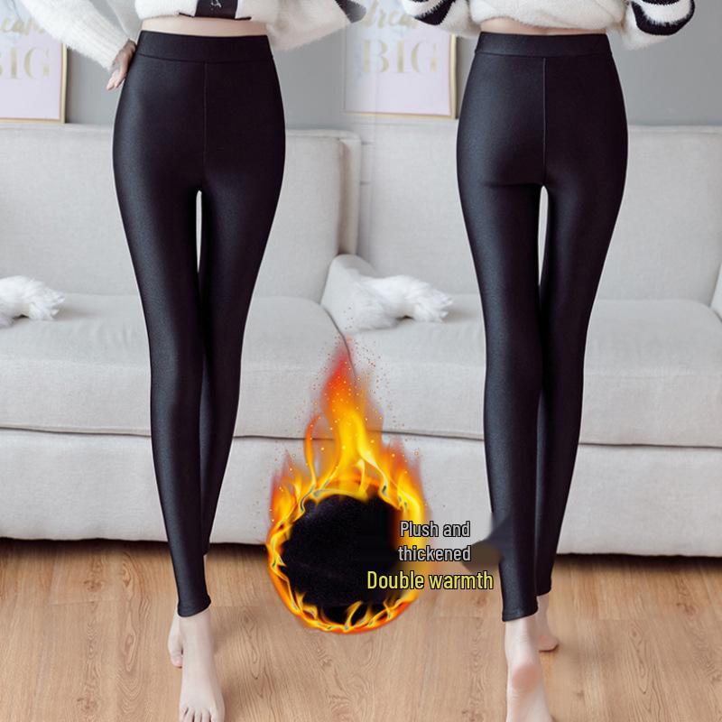 

Блестящие леггинсы со штрипками с высокой посадкой и флисовой подкладкой для улицы 4XL (80-87.5 kg)