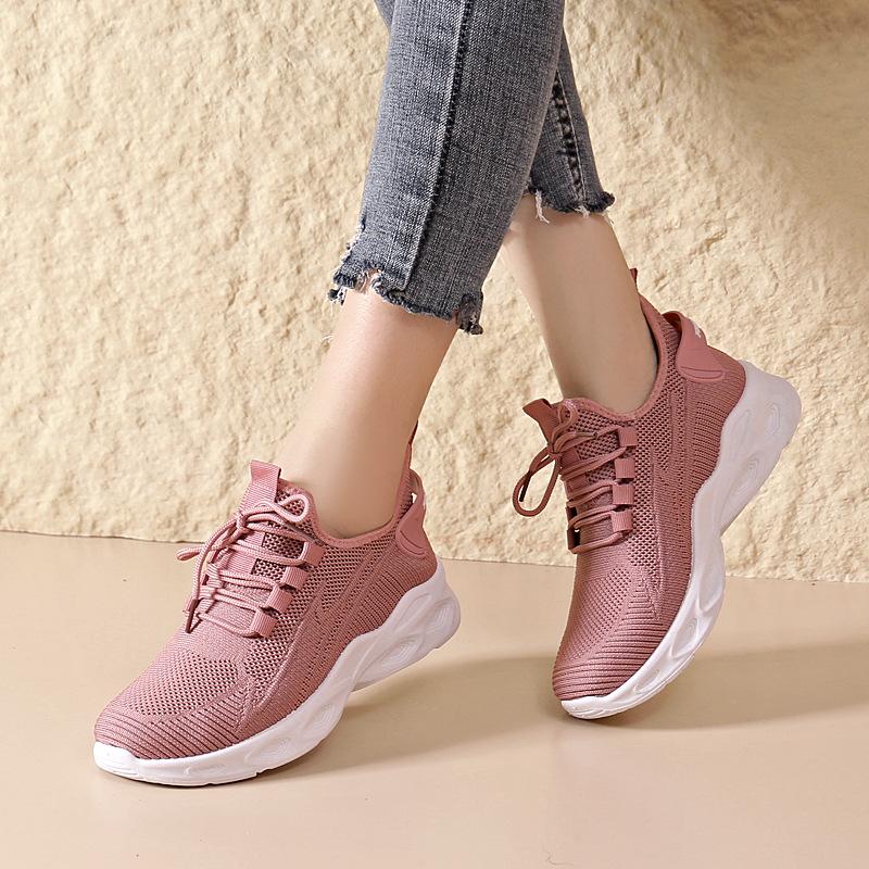 Shoes women's new women's shoes soft sole comfortable casual fashion sports shoes breathable fly woven mesh shoes women
