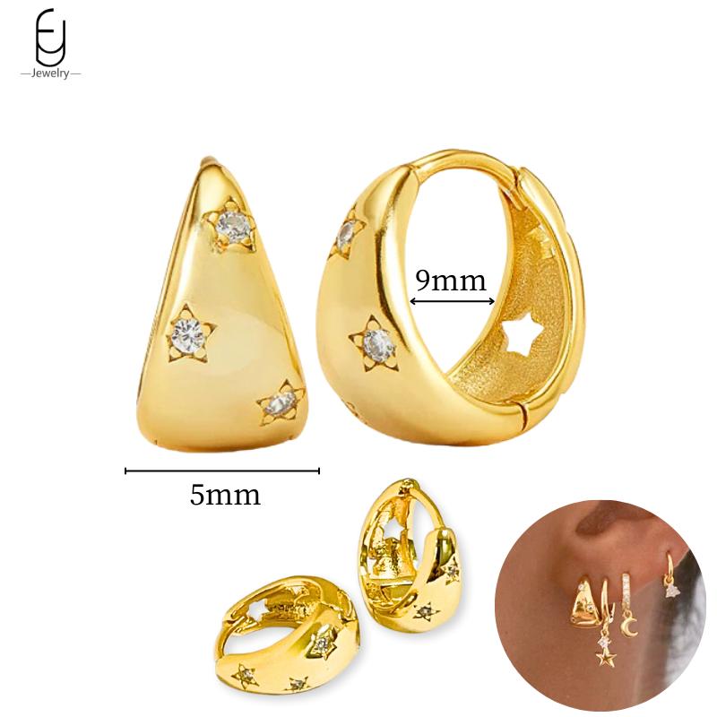 925 Silver Needle Vintage Gold Earrings Luxury Long Chain Tassel Crystal Hoop Earrings for Women Party Trend Jewelry