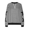 Women's Fashion Striped Star Print Round Neck Long Sleeved Pullover Color Blocked Pullover Sweatshirt Top