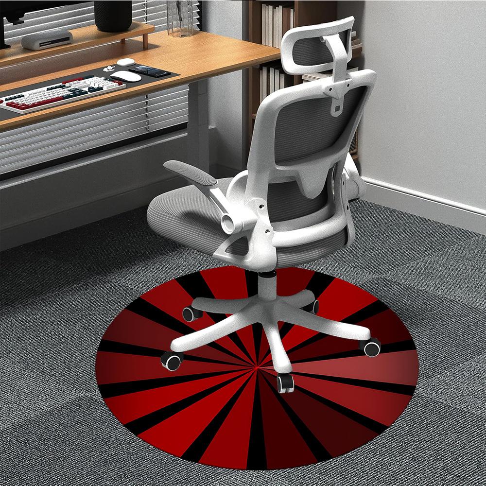 

1pc Sunburst Pattern Office Round Area Rug, Indoor Mat Suitable ForOffice, Under Office Chairs Bedroom Living Room Home Decor, Room Decot043 80cm by 80cm