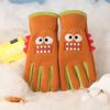 Cartoon Dinosaur Children Winter Gloves Thicken Warm Boys Girls Five Finger Gloves Kids Plush Outdoor Riding Ski Gloves