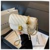 High Quality Exquisite Lock Buckle Crossbody Bag  New Ladies Retro Wine Red Texture Chain Underarm Bags Fashionable Handbag