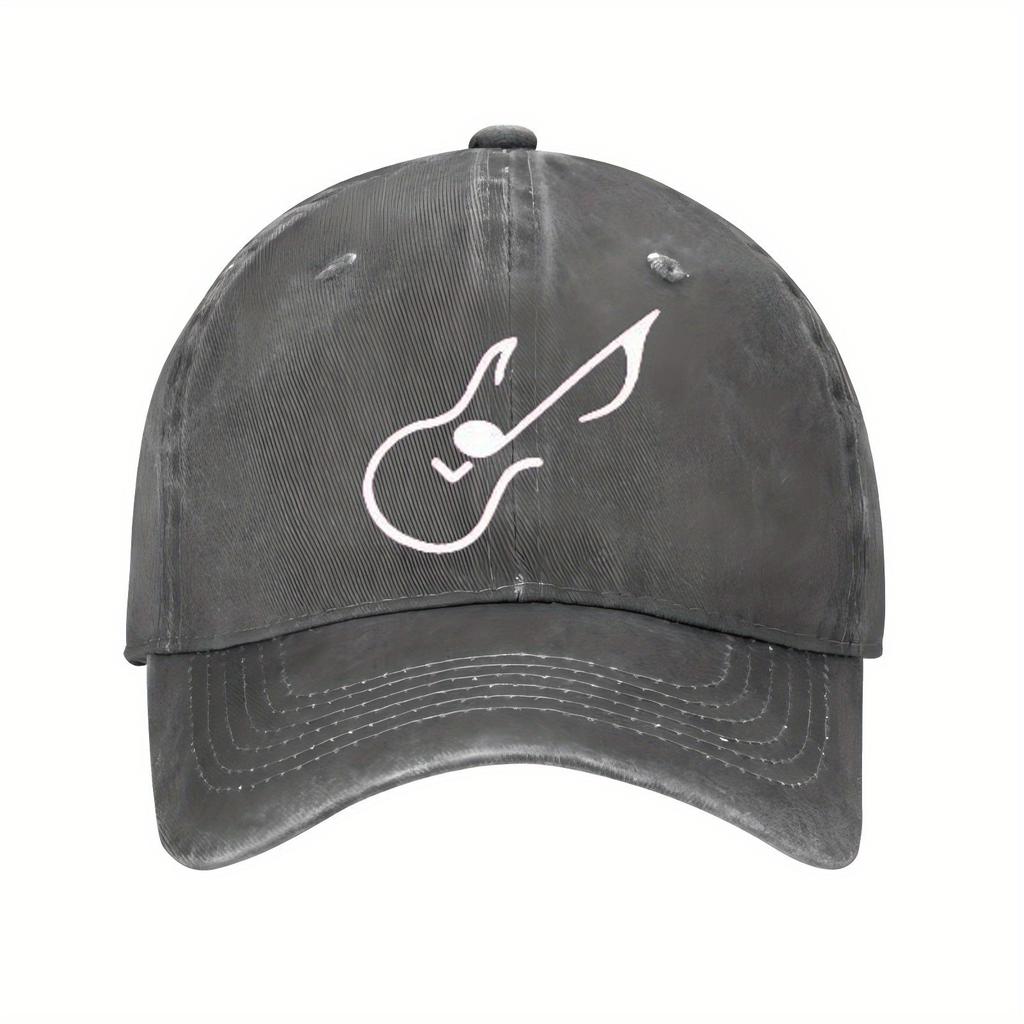 Guitar Music Note Baseball Cap Unisex Washed Cotton Adjustable Casual Dad Hat Outdoor