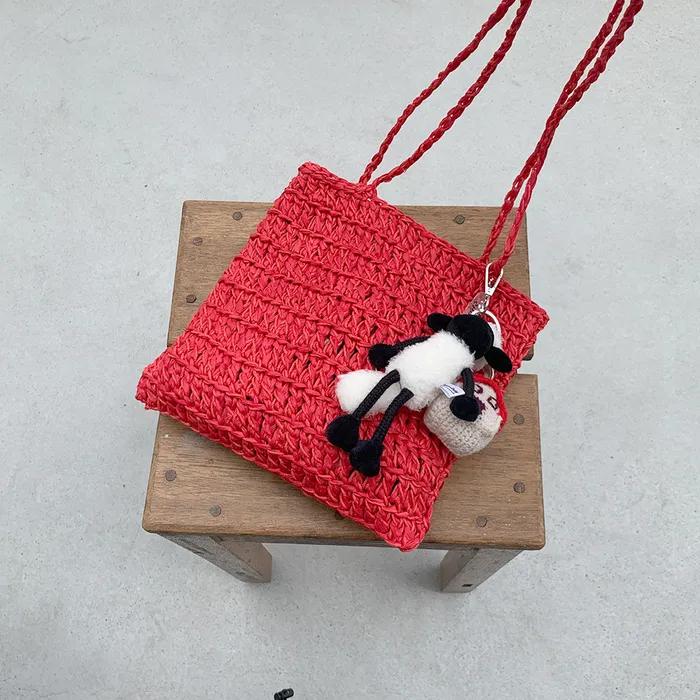 [HANDMADE]_Pap Bag-Red (Pendant Keyring Included)