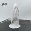 Female Ghost Halloween Decor 3D Printed Bride Statue Ornament, Figure Sculpture with Resin-like Craft Stable Base, Decorative Minimalist Spooky