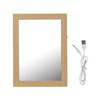 Cornice Foto 3D Goffrata Illuminata Con Pannello Luce LED Espositore Cornice per Foto Pannello Foto Intercambiabile