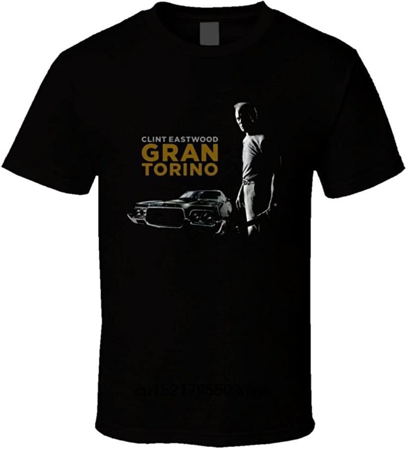 Men T Shirt Casual T Shirts Grand Torino Clint Eastwood Movie Printed Graphic Tops T-Shirt Women M чёрный