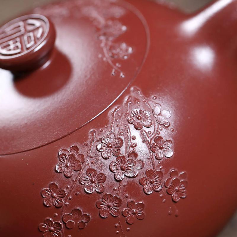 Teiere in Argilla Viola Yixing da 250ml Teiera Fatta a Mano Famosa Fiore di Prugno Bollitore Zisha Set da Tè Articoli da Tè Cinesi Regali Personalizzati