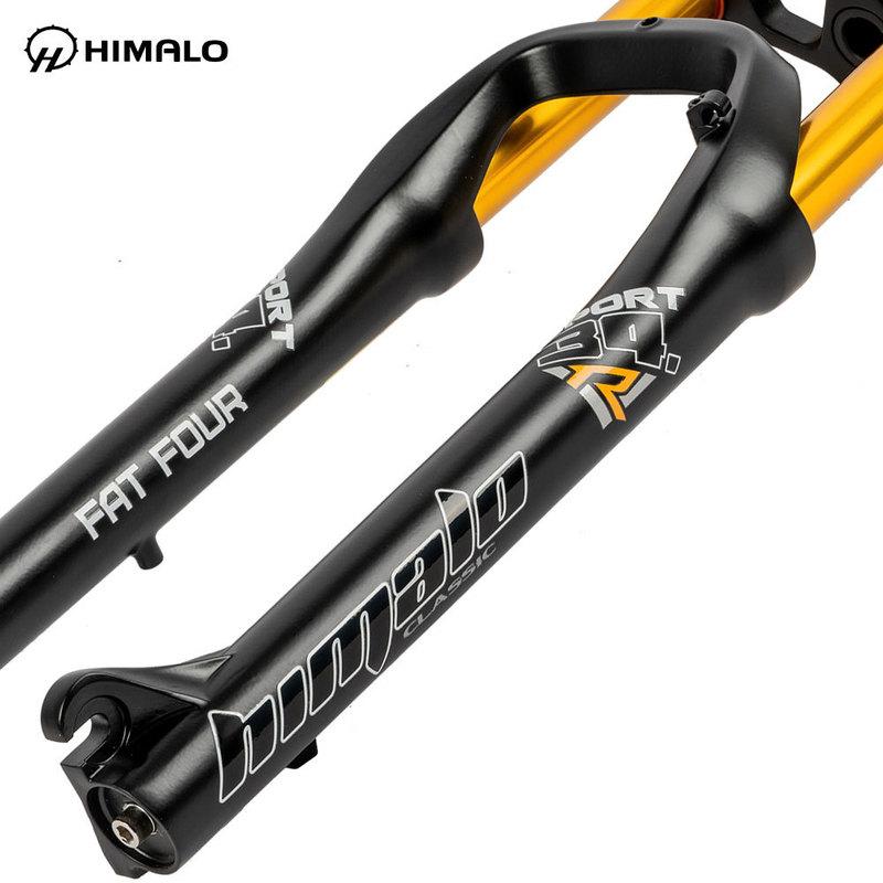 HIMALO 26 Zoll Fat Tire Schnee-Fahrradgabel 34mm Übergröße 135mm Ausfallende Luftfederung mit einstellbarer Dämpfung Fahrradzubehör