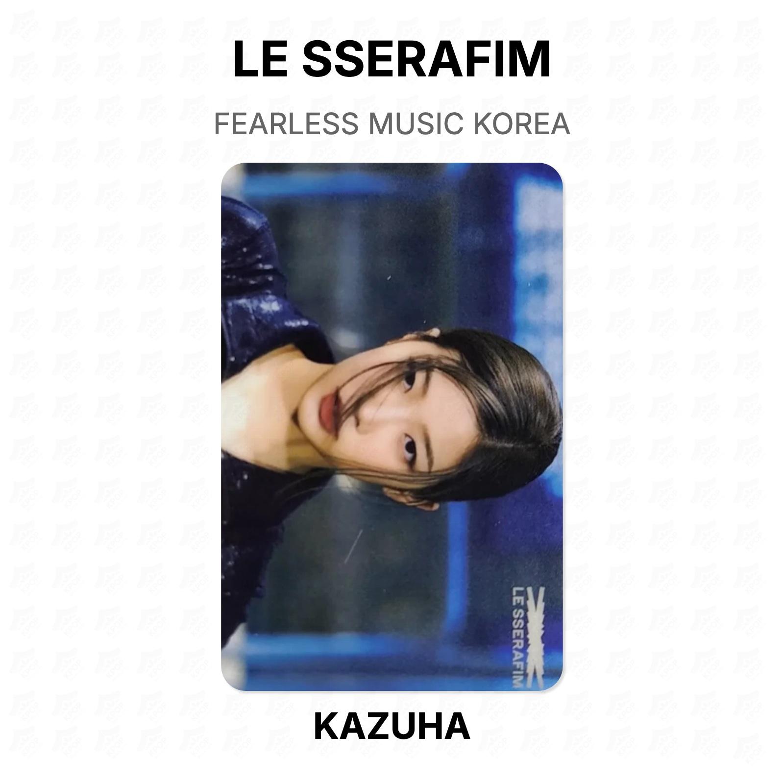 LE SSERAFIM FEARLESS MUSIC KOREA Official Photocard KAZUHA
