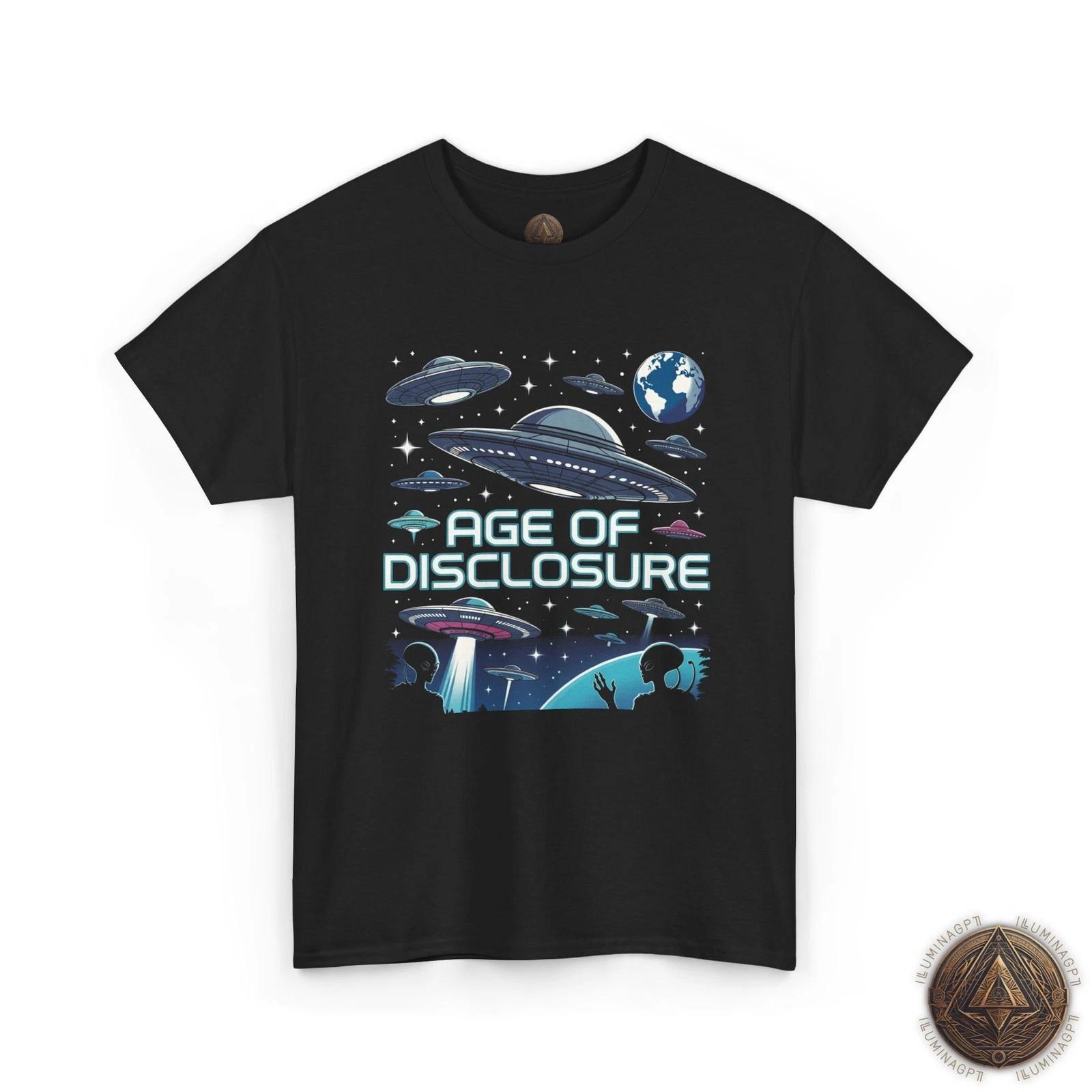 Age of Disclosure Alien T shirt For Men & Women, Extraterrestrial Conspiracy Tee S