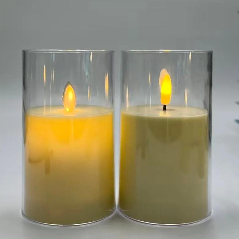 LED Acrylic Candle Light with Remote Control for Romantic Atmosphere and Birthday Party Decoration