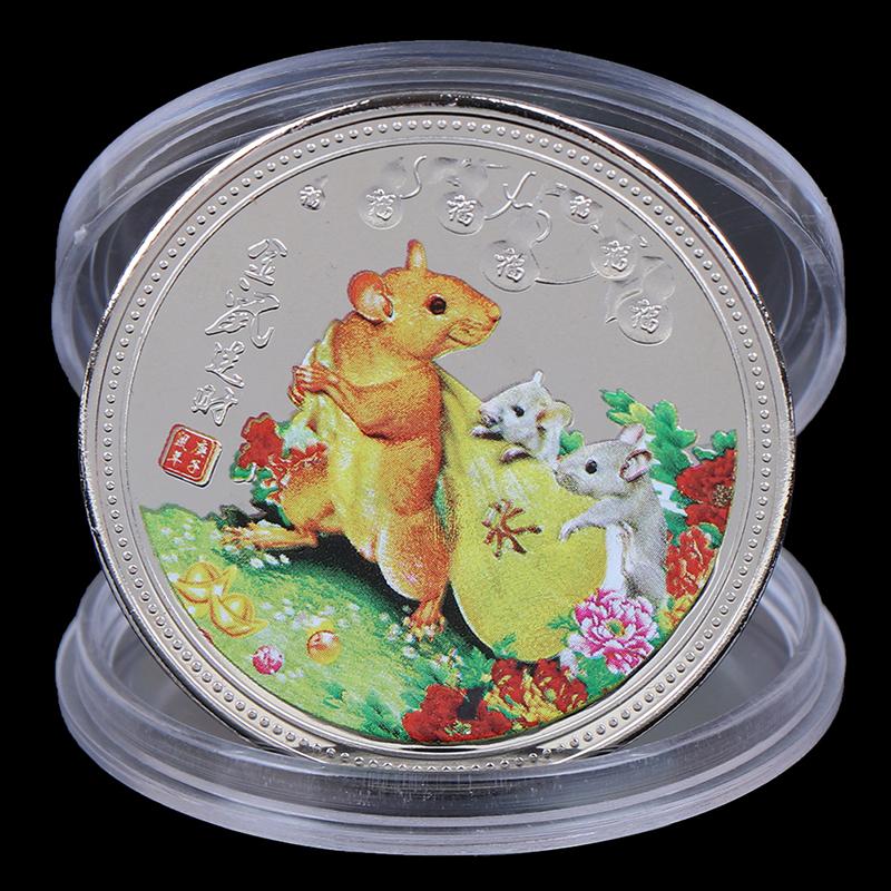

2020 год Памятная монета Крыса Посеребренная монета Challenge Souvenir