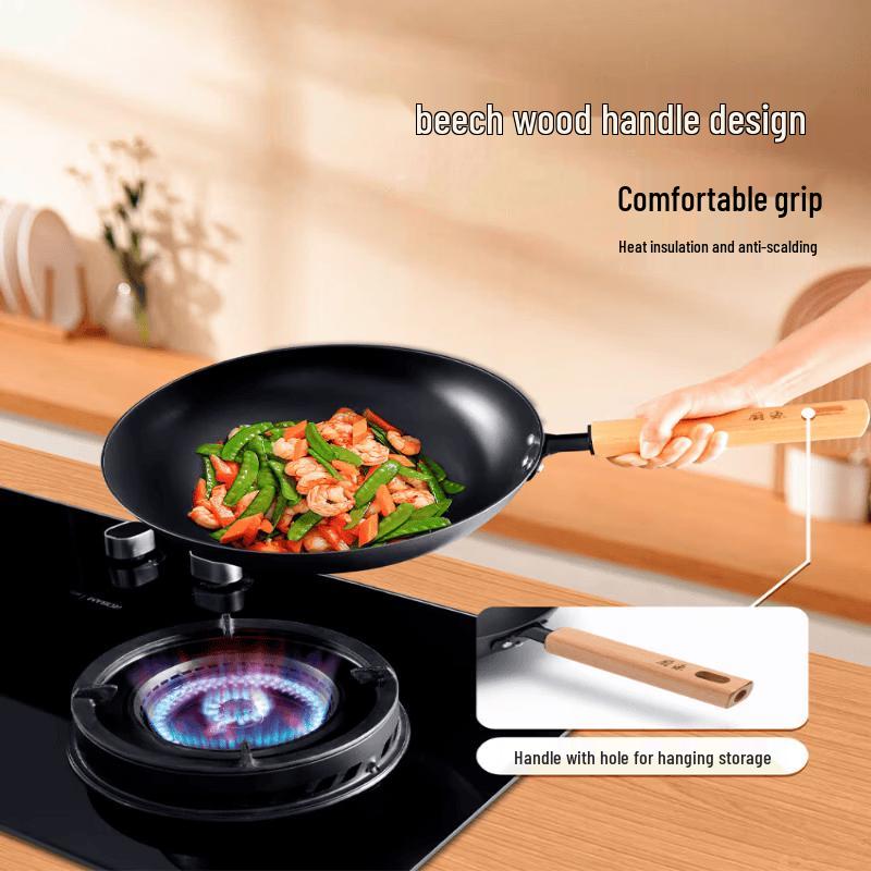 ROBAM CF2C Cast Iron Wok with Round Anti-Slip Base
