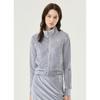 Women S Velvet Slim Fit Stand Collar Zip Up Lgr Qp422ofto1