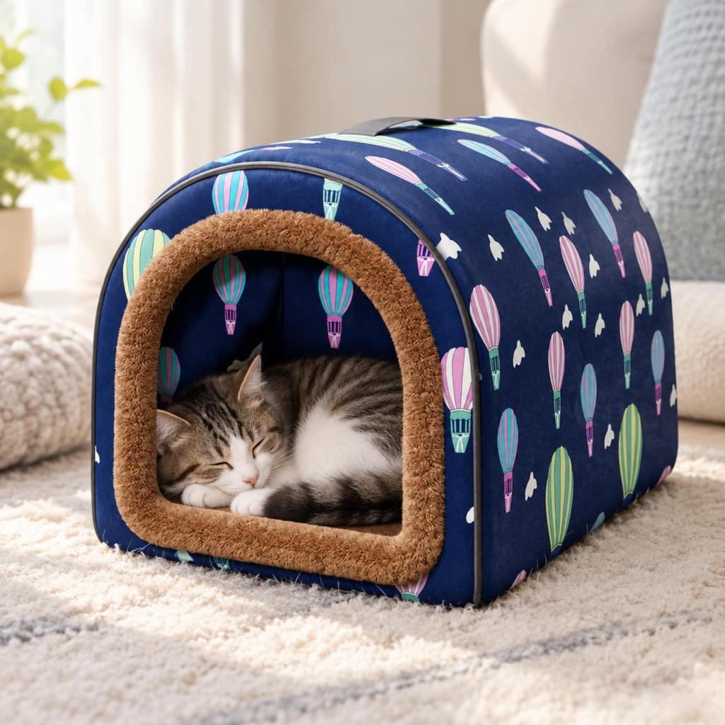 Arched Pet Tent Bed Padded Enclosed Cat and Dog Soft for Balcony