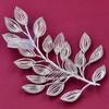 1PC Elegant Handcrafted Braided Headpiece with Sparkling Rhinestones - Leaf-Inspired Design for Bridal and Special Occasions