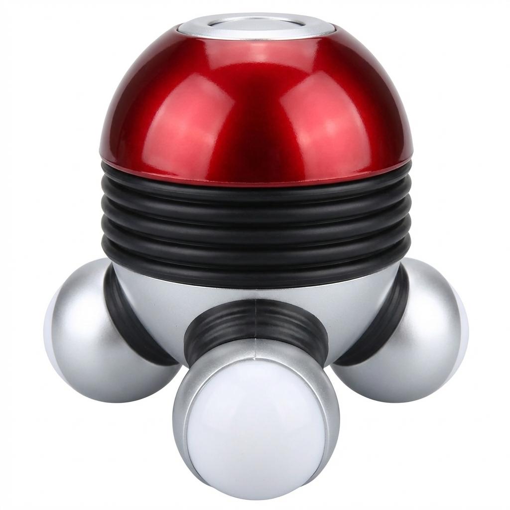 Silicone Mini Handheld Massager Three Ball Vibration Wireless Cordless Body Relaxation Tool for Neck Back Shoulder Leg