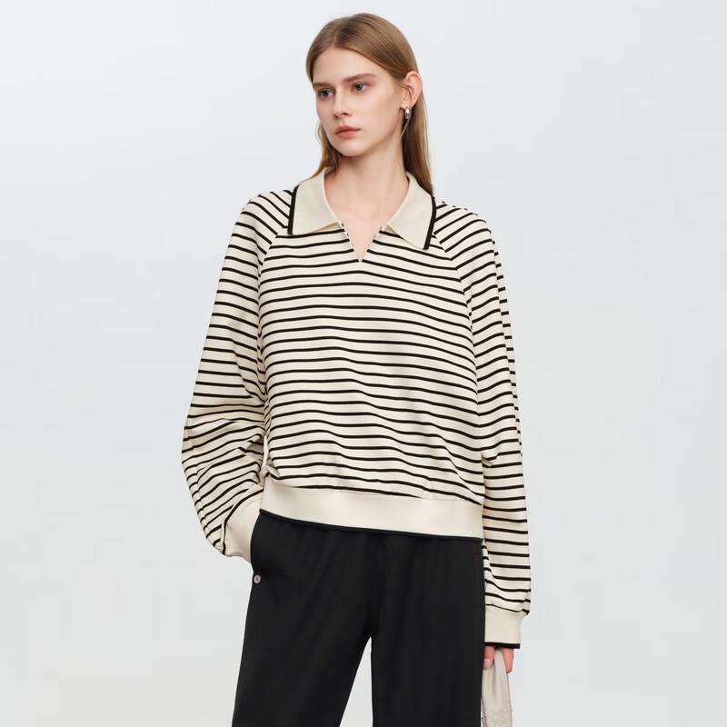 Elva' Island Women's Striped Pullover Sweatshirt