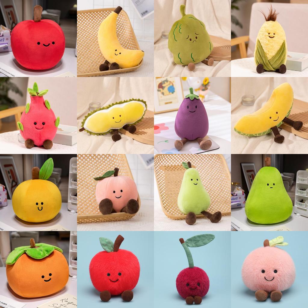 Fruits Vegetables Cartoon Plush Toy Stuffed Doll For Childrens Room Decoration