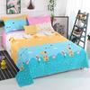 Bed Sheets Cotton and Linen Four Seasons King Queen Size Bedding Flower Printed Flat Sheet Adults Household Mattress Dust Cover
