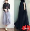 Versatile Three-Layer Mesh Tulle Skirt: Mid-Length, Long, and Princess Styles for Spring and Autumn