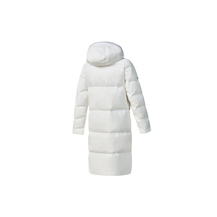 Fila Serie Atletica Giacca Lunga Imbottita Calda Monocolore con Cappuccio Donna Capispalla Giada-Bianco A11W242908F-WT