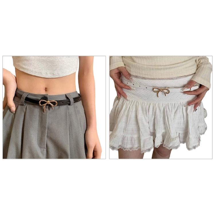 Fashion Hot Girls Women Waist Slimming Belt with Metal Bowknot Buckle Waistband