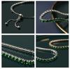Luxury 4mm Cubic Zirconia Tennis Bracelets Iced Out Chain Crystal Wedding Bracelet For Women Men Gold Color Bracelet
