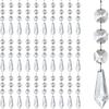 5pcs Simulate Ice Cone Acrylic Snowflake Pendant Crystal Diamond Xmas Tree Decoration  Christmas