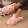 Fashion 2025 Female  Autumn New  Fluffy Shoes Women Wear New Casual Flat Shoes for Slides Women Slip-on Shoes Women Cotton Slippers