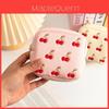 Portable Cosmetic Bag With Embroidered Fruit Pattern For Daily Use