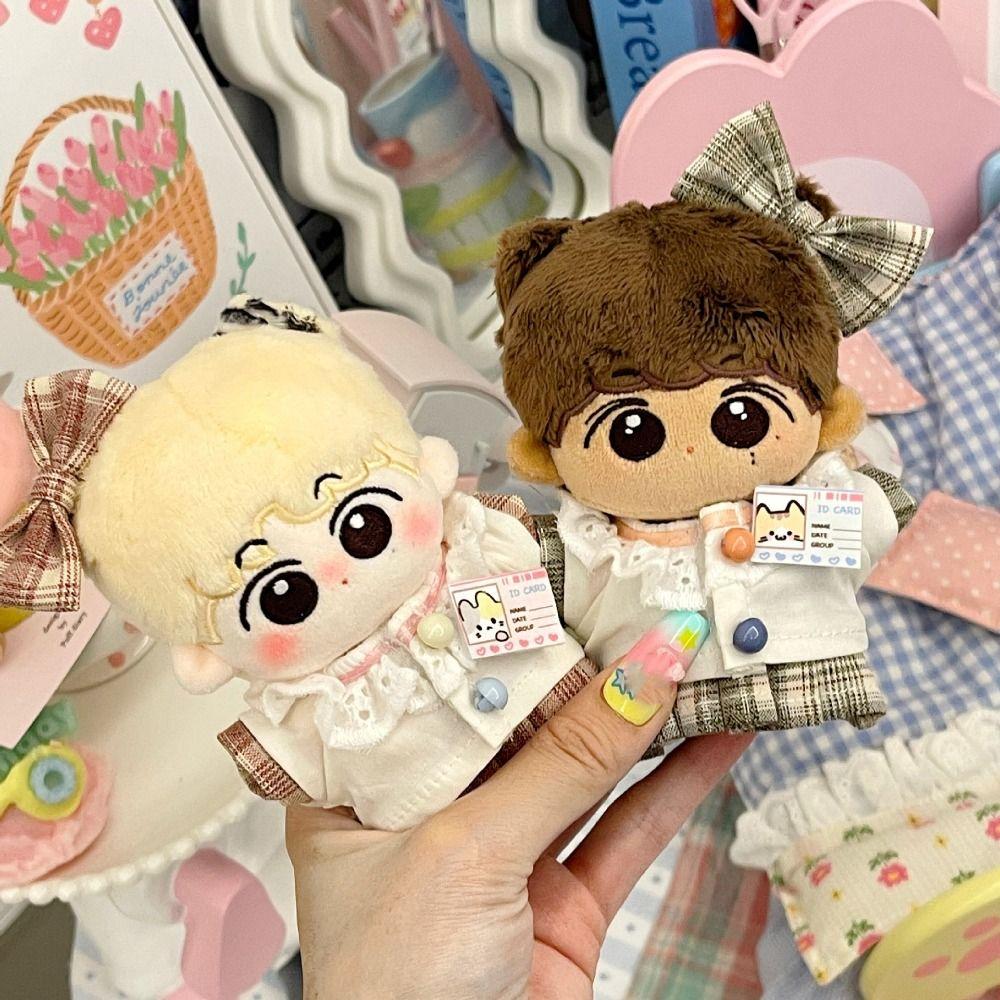 For 10CM Doll Cotton Doll Rompers Cartoon Design Mini Doll Clothes Plush Doll Outfit  Role Play