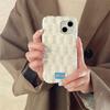 Cream-colored velvet phone case for iPhone 15, iPhone 16, and iPhone 17 Pro Max