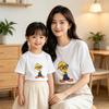 Donald Duck Print Parent-Child T-Shirt, 100% Xinjiang Long-Staple Cotton, Short-Sleeve, Round Neck Top