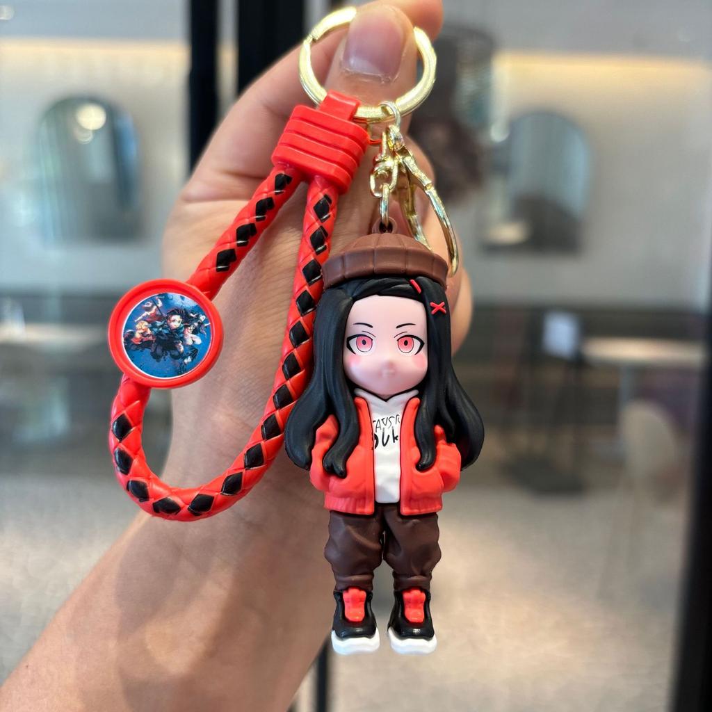 New Demon Slayer Kimetsu No Yaiba Blade of Ghost Keychain Cute Bag Pendant Car Key Chain Ring Fans Gift Jewelry Accessories Doll