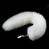 Butt Plug Metallico Coda di Volpe Monocolore per Role Play