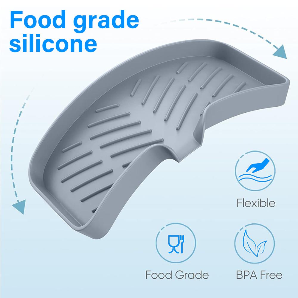 Silikon Selbstentwässernde Seifenablage Silikon Küchenspüle Seifenschale Schwammablage Theken-Caddy Organizer für Spülmittel