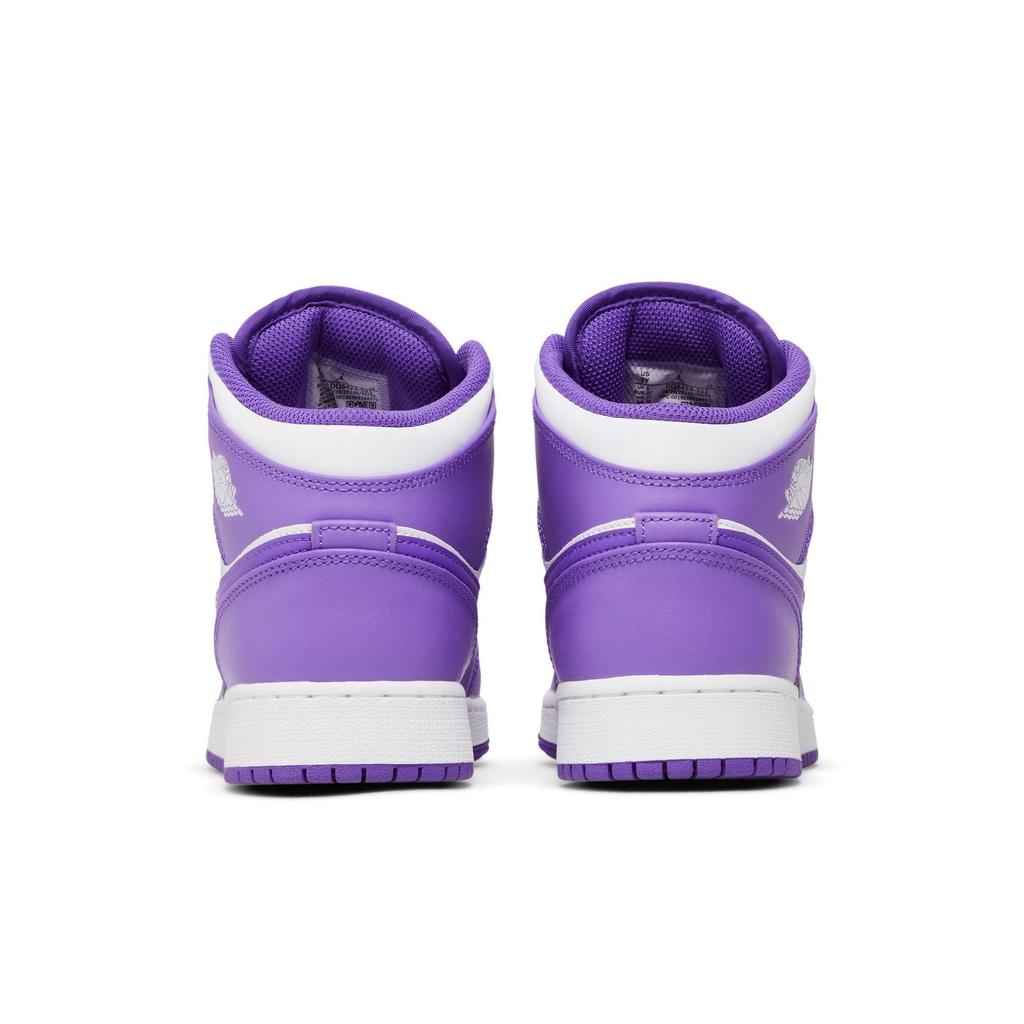 Air Jordan 1 Mid Grade School 'Purple Venom' (Unisex) Purple Venom / White Kids' Basketball Shoes DQ8423 511