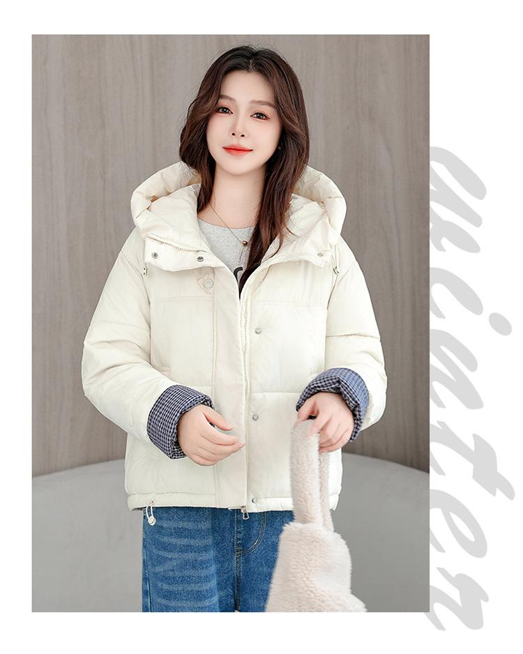 Women's Short Winter Jacket Warm Hooded Loose Cotton-Padded