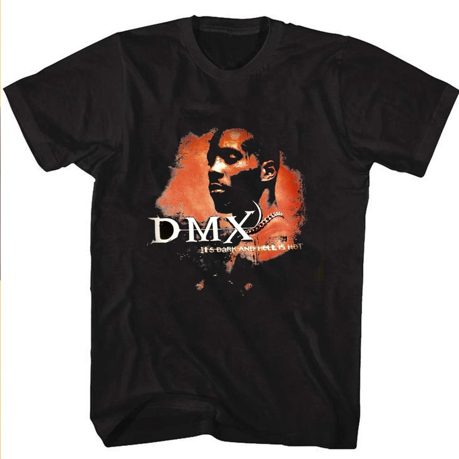Винтажная футболка DMX It s Dark and Hell Is Hot, Ретро футболка для фанатов рэпа DMX, Фанат хип-хопа M