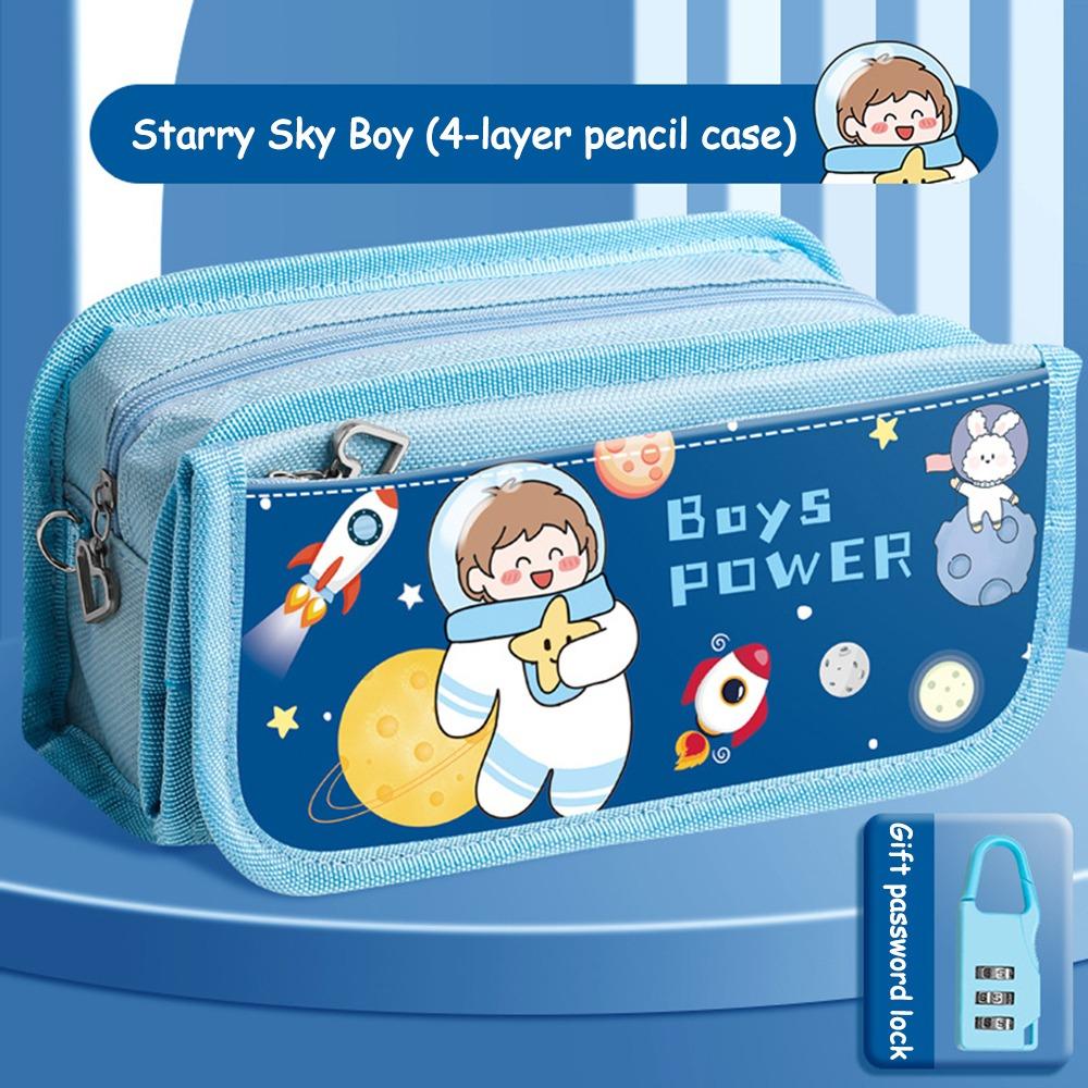 

Пенал большой вместимости Космический астронавт/Капибара Студенческий пенал Школьные канцелярские принадлежности Star Boy