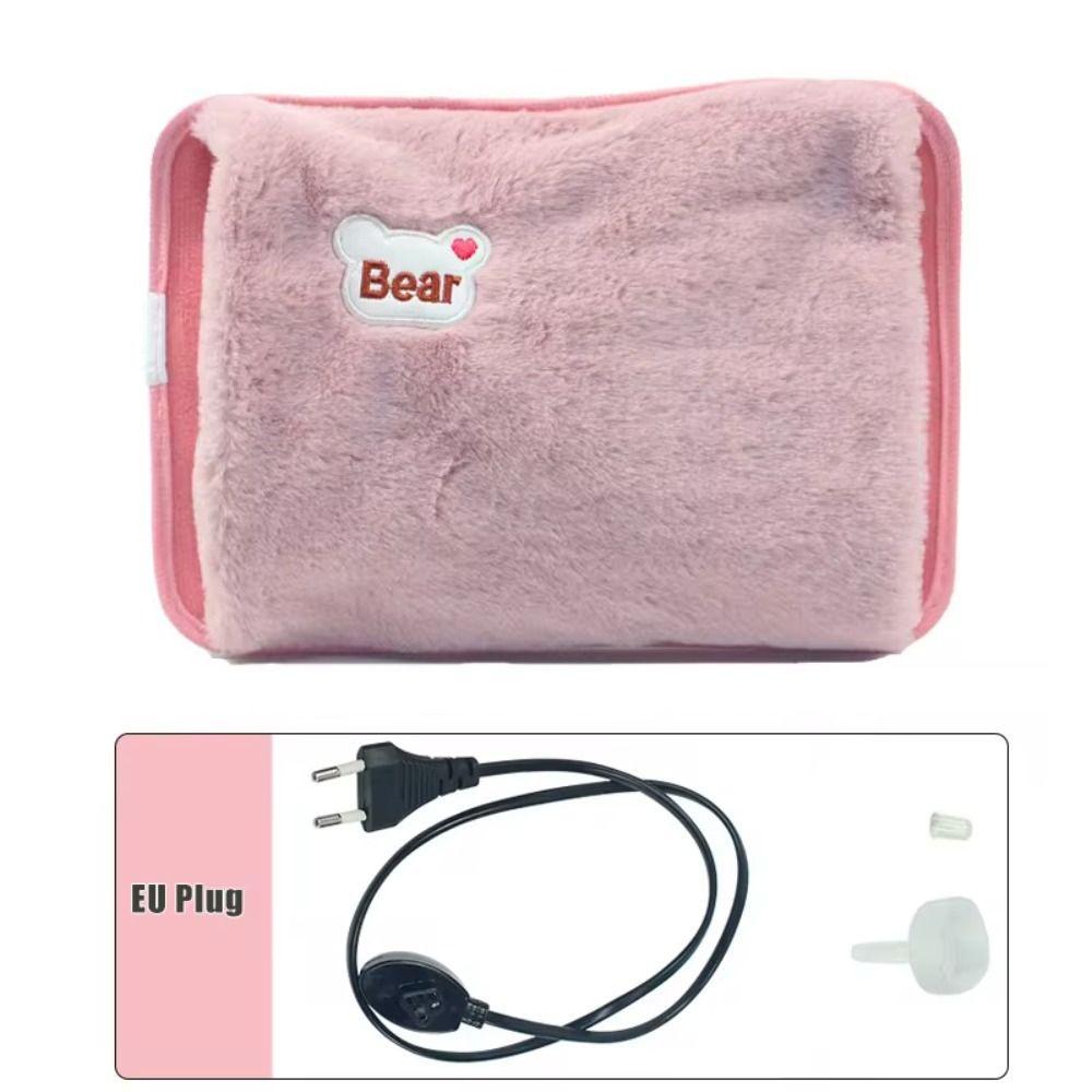 EU Plug Winter Hand Warmer Cute Hot Water Bottle Reusable Electric Hot Water Bag  Menstrual Sleep