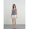Niche design plaid neck sling vest women's summer new loose and thin versatile sleeveless tops and clothes